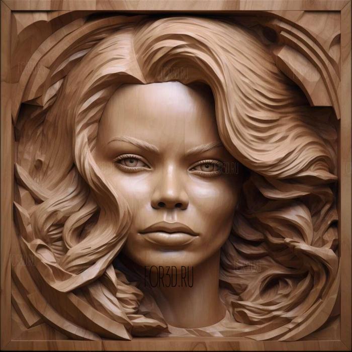 pamela anderson 4 stl model for CNC